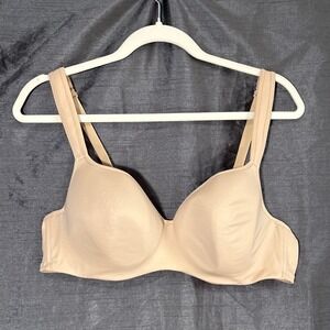 Cacique 42B Lightly Lined Balconette Bra Nude Smooth Everyday Comfort